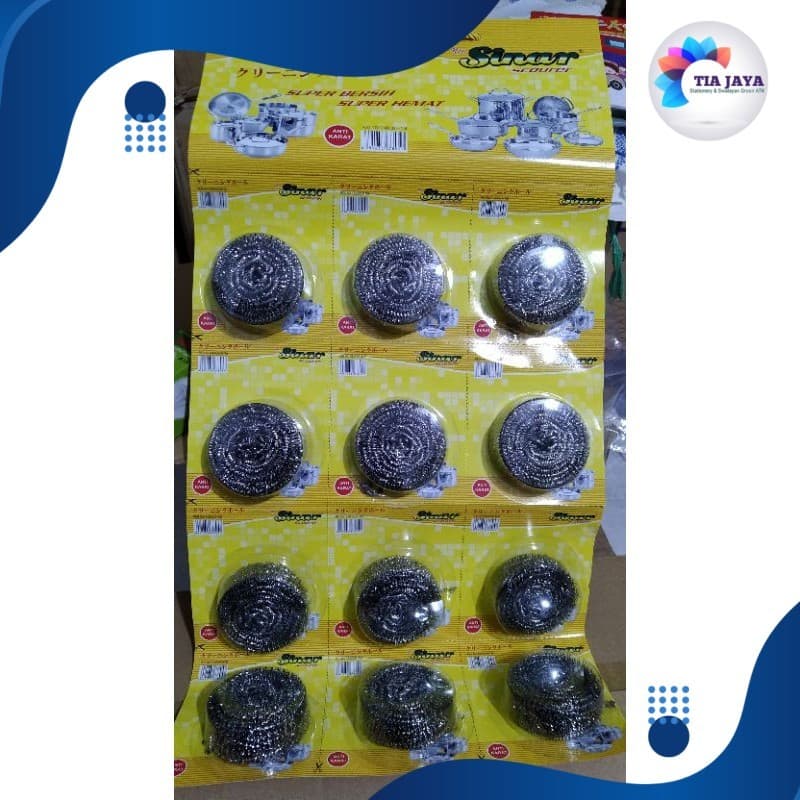 12PCS SABUT CUCI KAWAT LEMBUT DAN TIDAK KASAR /SINAR SCOURSE