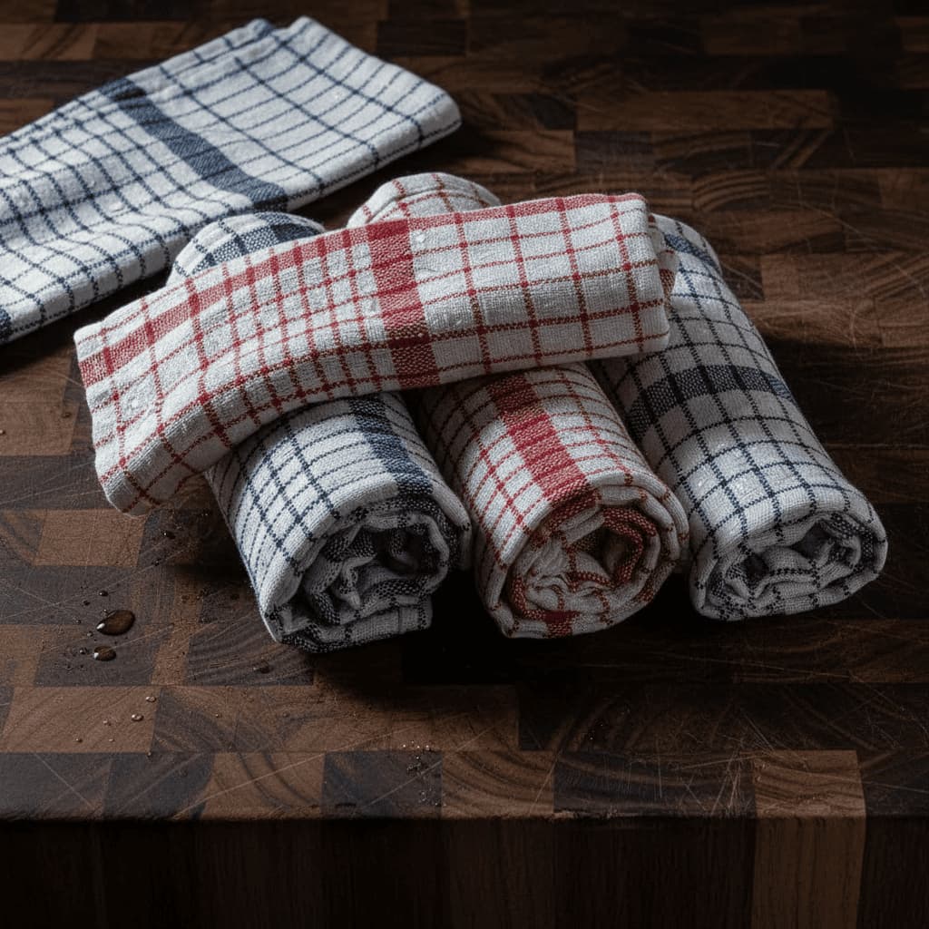 Lap Serbet Kain 1lusin Lap Dapur Multifungsi 12pcs