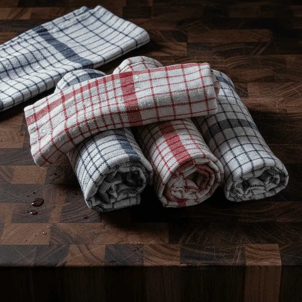 Lap Serbet Kain 1lusin Lap Dapur Multifungsi 12pcs