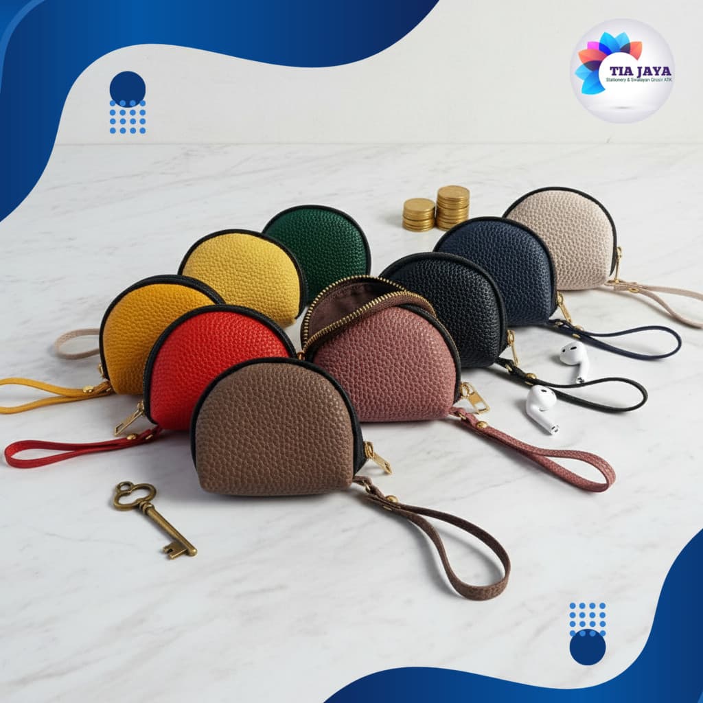 Dompet mini tas wanita papirut motiv kulit jeruk
