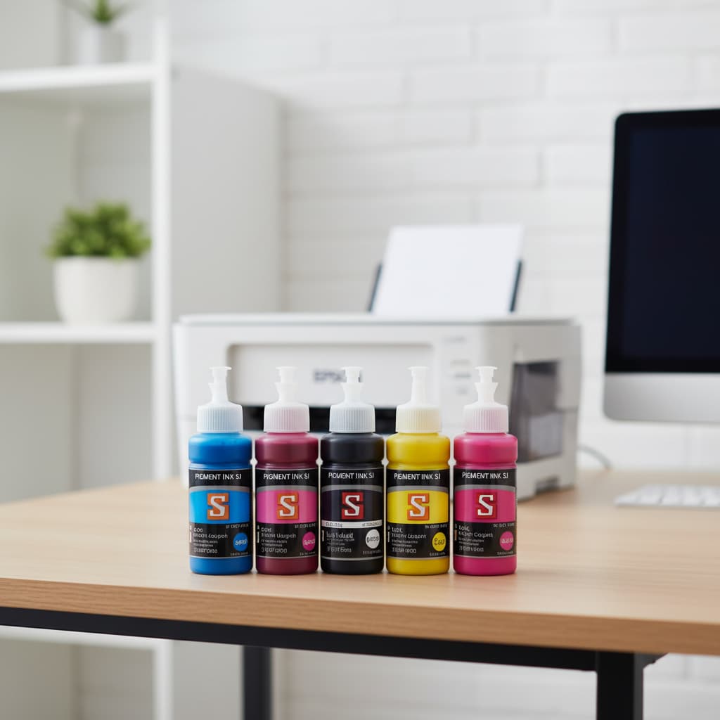 Tinta Pigment SJ Premium Ink Art Paper & Photo 70ml - Tinta Printer Anti Luntur Anti Pudar C M Y K LC LM