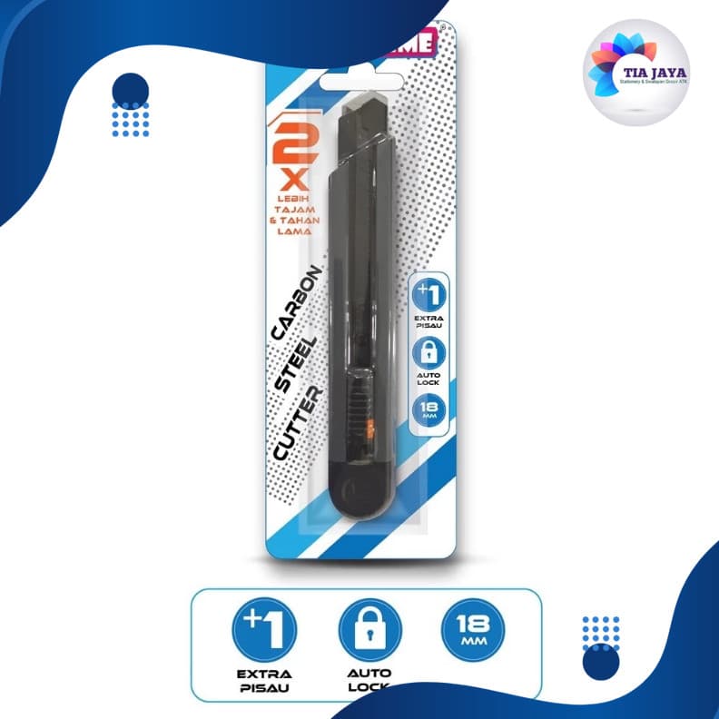 Pisau Macs Cutter Prime 18mm Kater Pemotong Carbon Steel Cutter Murah