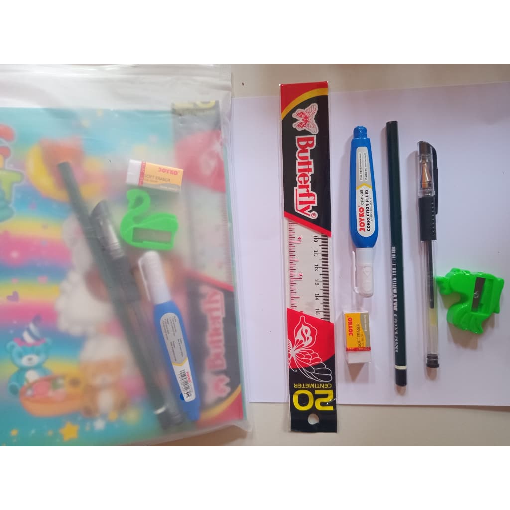 Paket Esensial Alat Tulis Sekolah 7 item