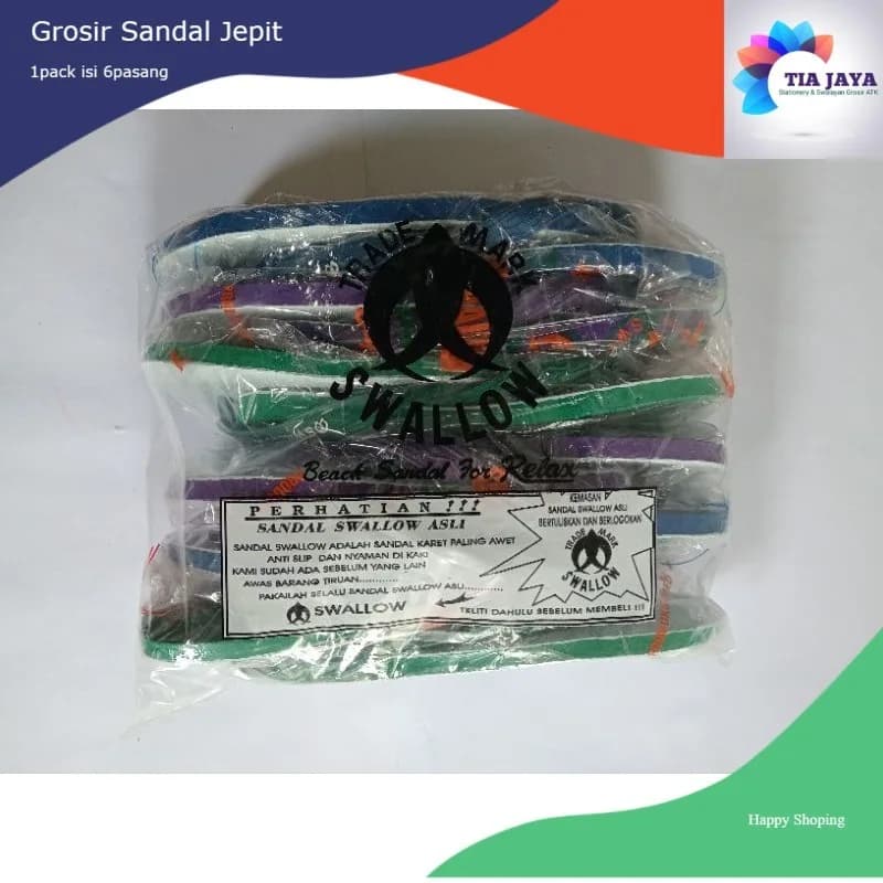 Grosir Sandal Jepit (1PACK) SWALLOW ORIGINAL UK KHUSUS 10-10,5 SANDAL SWALLOW ASLI isi 6Pasang