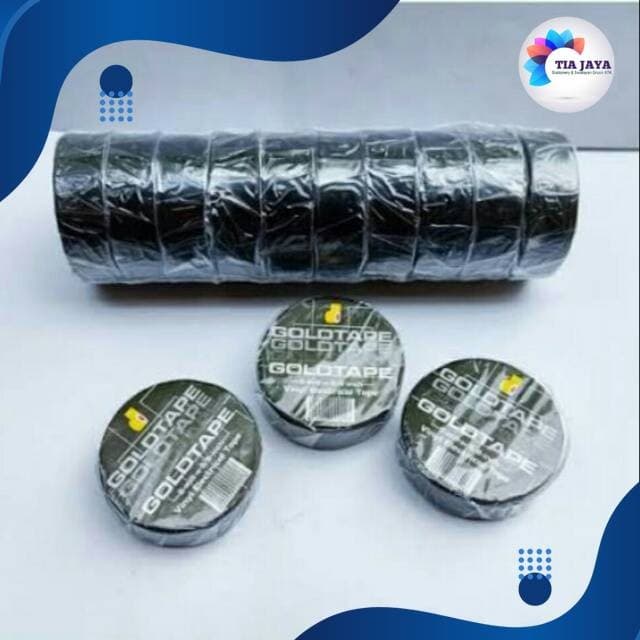 Solasi listrik hitam GOLDTAPE & SM