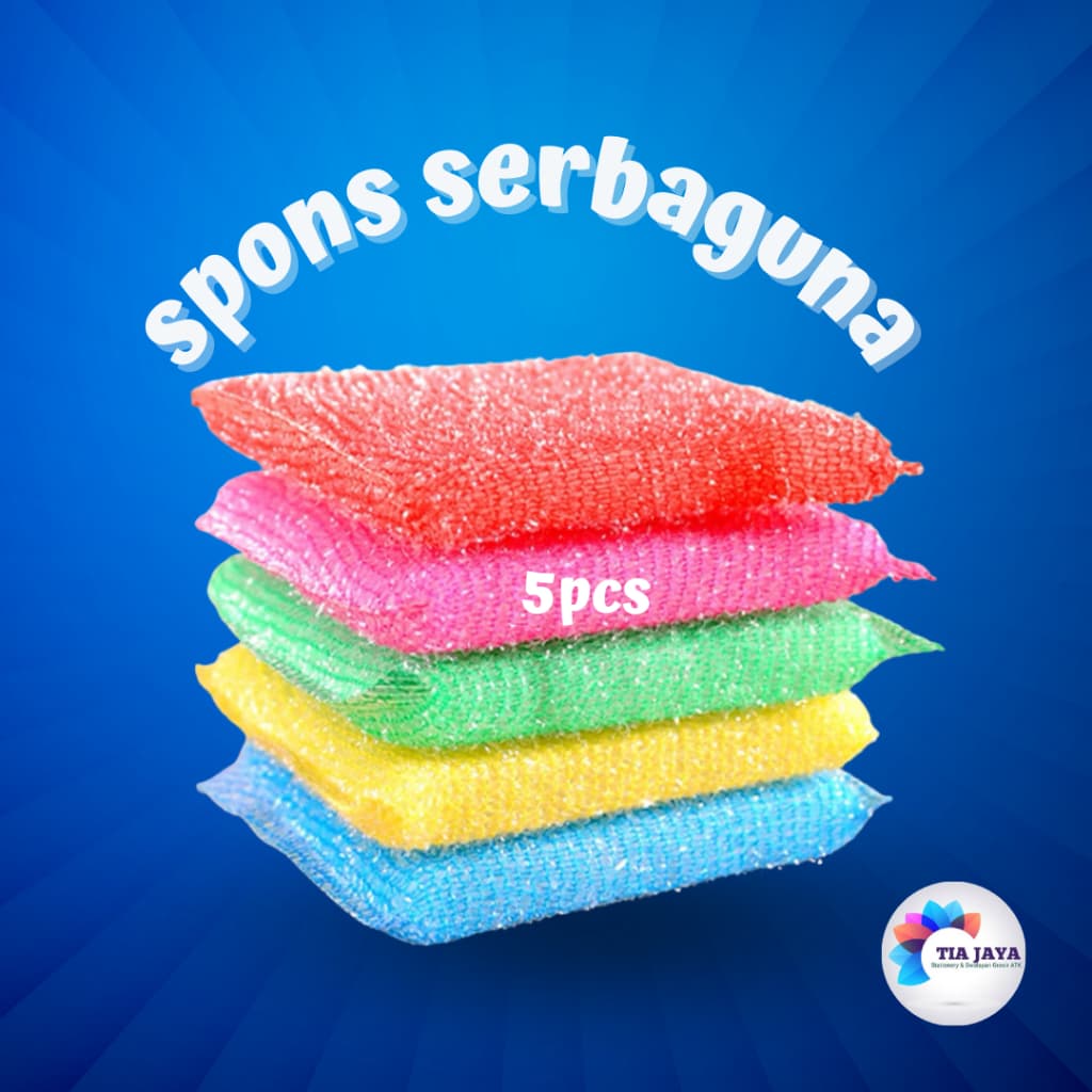 Spons Cuci Warna Warni Serbaguna /Spons Cuci Piring