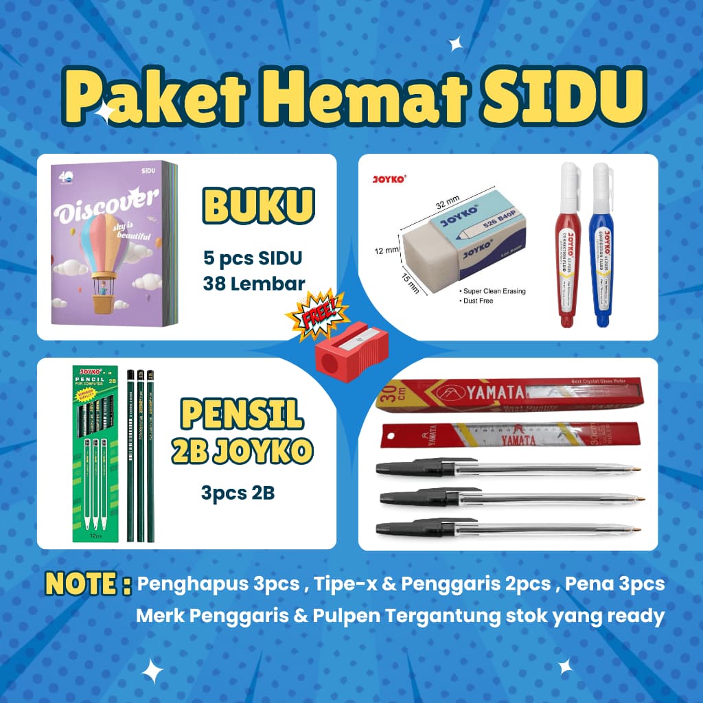 Paket alat sekolah/Stationery Set/Set Peralatan Sekolah