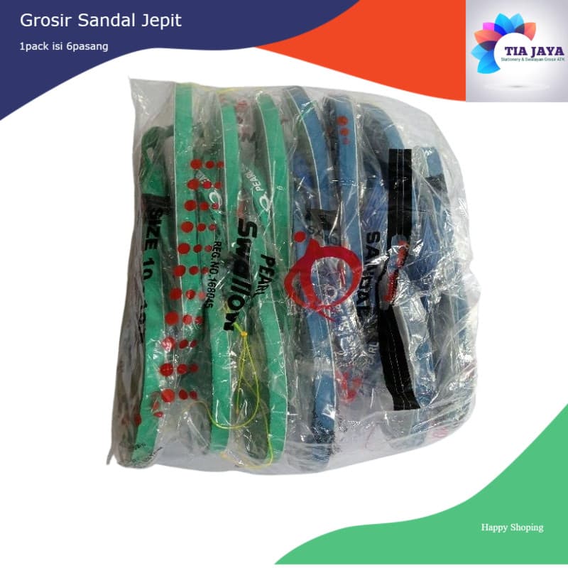 Grosir Sandal Jepit(1PACK) PEARL SWALLOW KHUSUS UK 10-10,5 ISI 6PASANG
