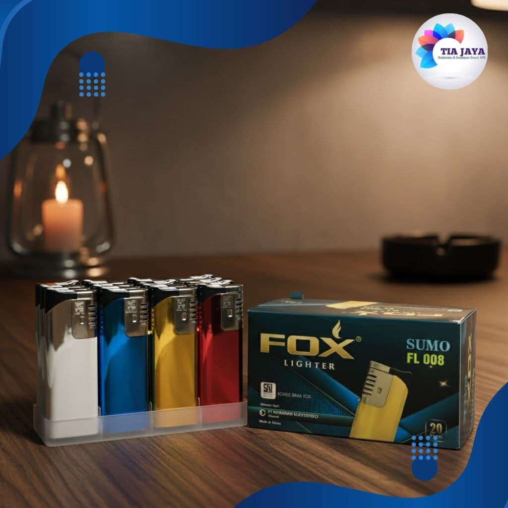 Korek Bara FOX Jet Lighter Api Biru Kualitas Premium Original