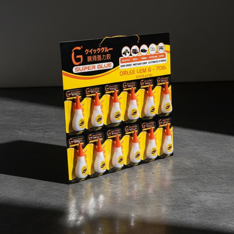Lem Super Glue ORLEE 12 Botol 5 Gram - Lem Super Kuat, Cepat Kering, Serbaguna