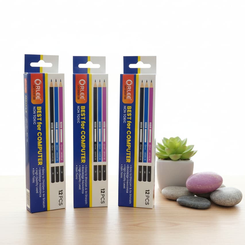 Pensil 2B Orlee OR2005 – Best for Computer, Ujung Tajam & Tinta Hitam Pekat (Isi 12 pcs)
