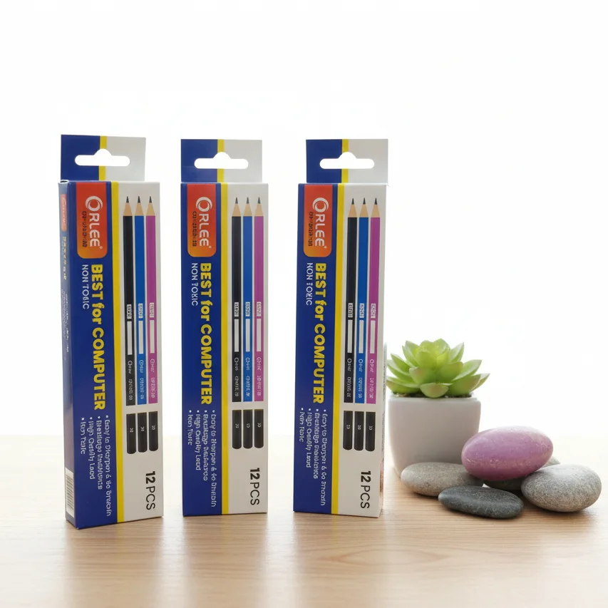 Pensil 2B Orlee OR2005 – Best for Computer, Ujung Tajam & Tinta Hitam Pekat (Isi 12 pcs)