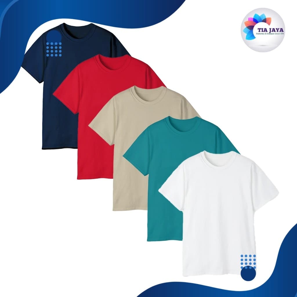 Paket 4pcs 100rb Baju kaos polos Distro pria wanita lengan pendek kasual