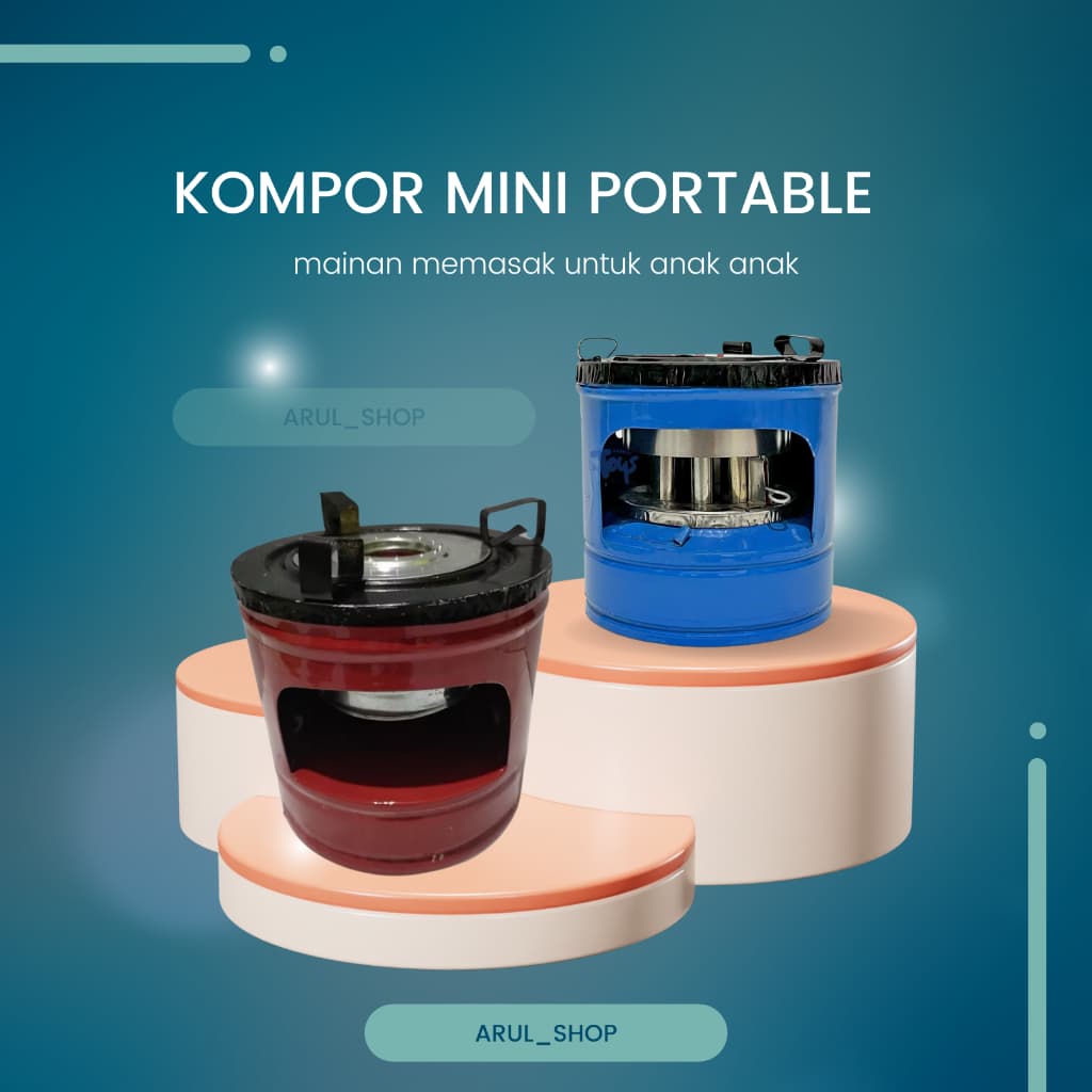 Kompor mini mainan memasak anak anak bisa menyala