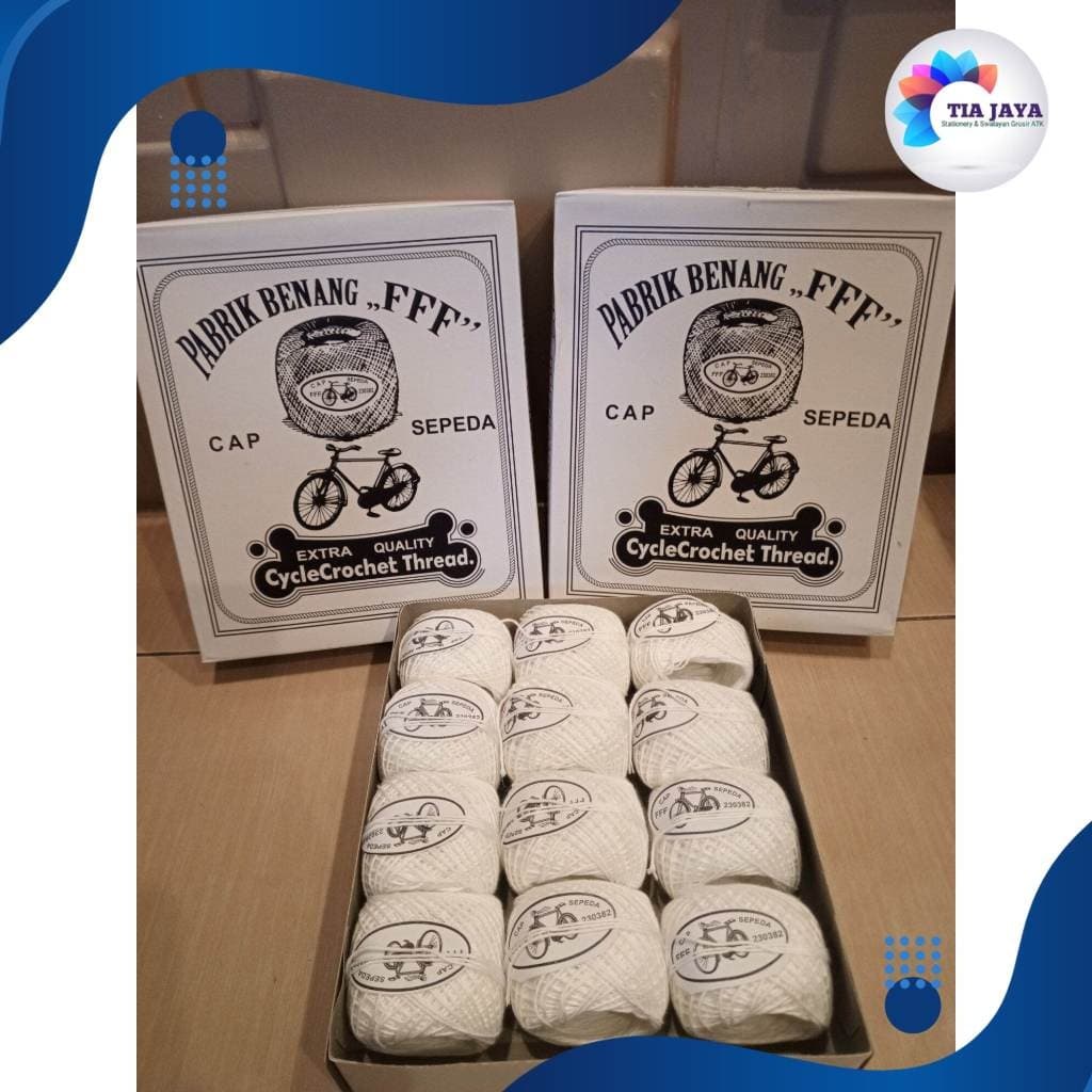 Benang kasur / bola kasur / Benang bangunan cap SEPEDA 1pack isi 12pcs